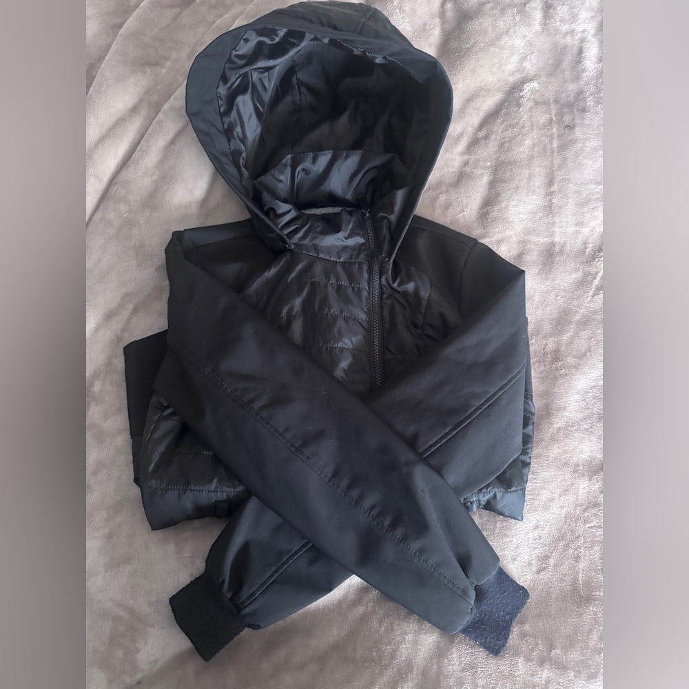 Sebby Women's Black jacket with hood. Size small black